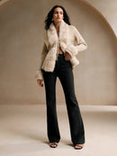 Calenne Strickjacke mit Kunstpelz