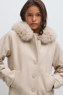 Eva Jacke mit Kunstpelz Kapuze