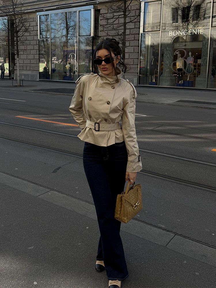 Adele Cropped Trenchcoat