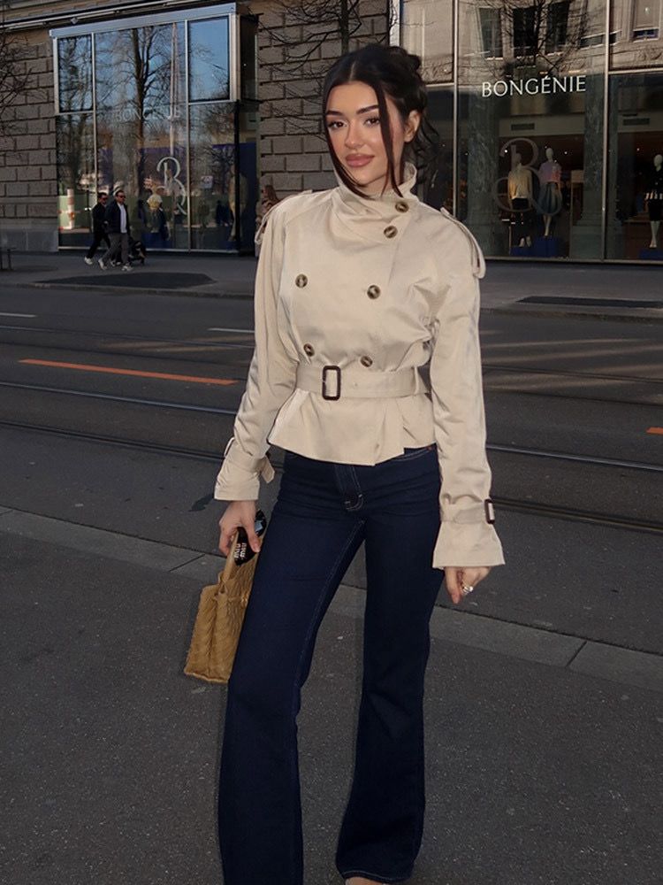 Adele Cropped Trenchcoat