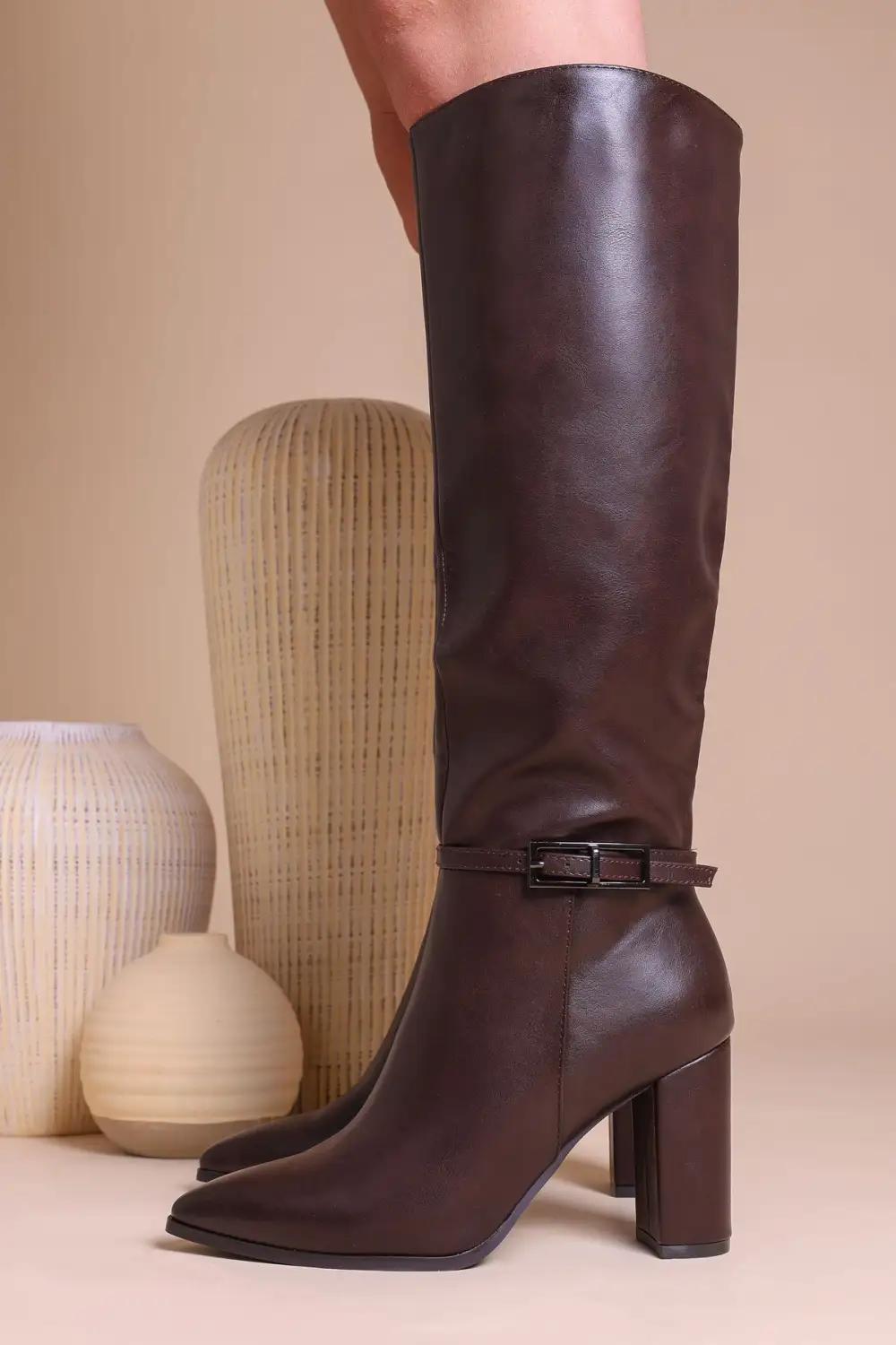 Serina Knee Boots mit Blockabsatz