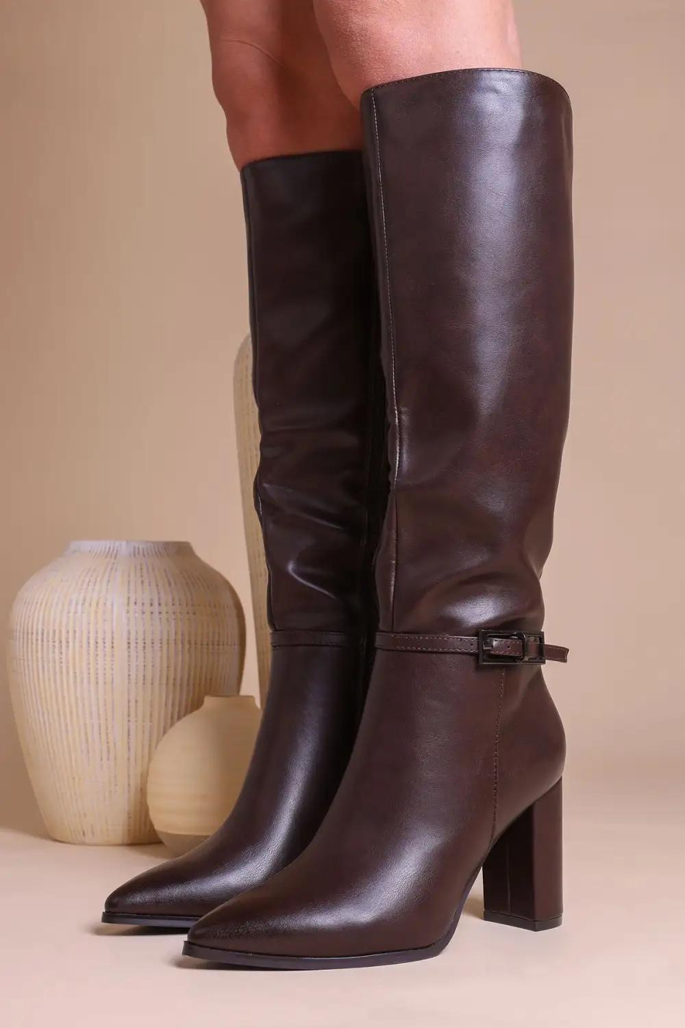 Serina Knee Boots mit Blockabsatz