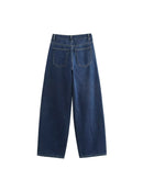 Wide-Leg Jeans mit schrägem Schnitt