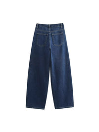 Wide-Leg Jeans mit schrägem Schnitt